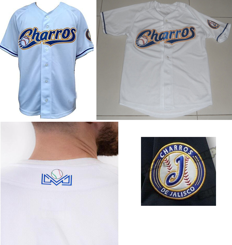 Cheap El Siglo Charros de Jalisco Baseball Authentic White Jersey New Made Oficial